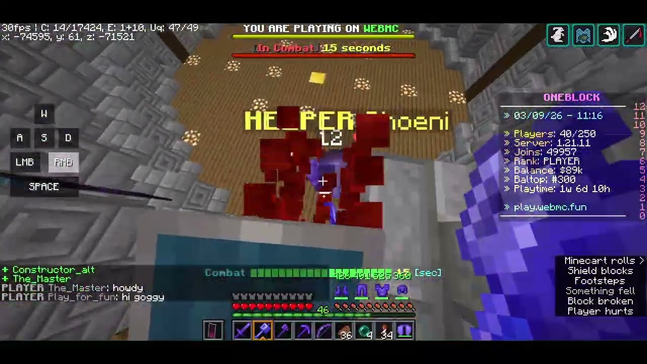 pvping with a fever and 0 fps