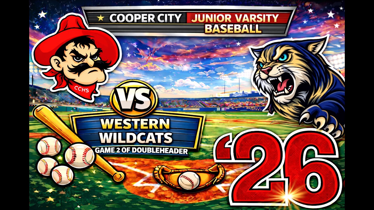 2026 COOPER CITY COWBOYS JUNIOR VARSITY BASEBALL GAME 2 VS WESTERN WILDCATS