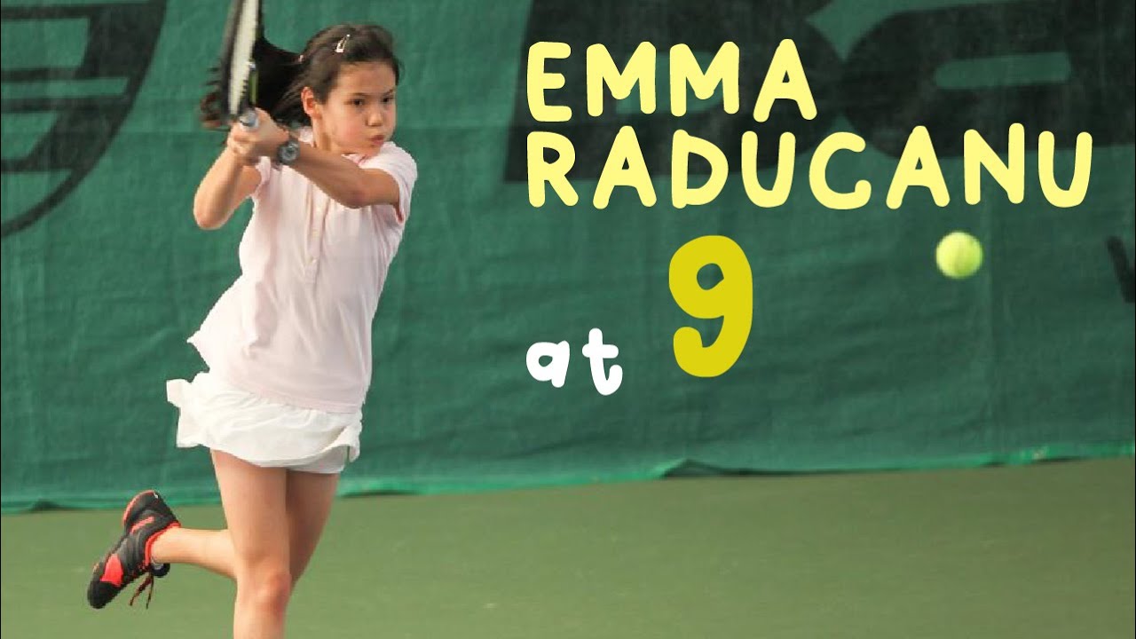 When Emma Raducanu is 9 years old | Interview + Junior Match Highlights