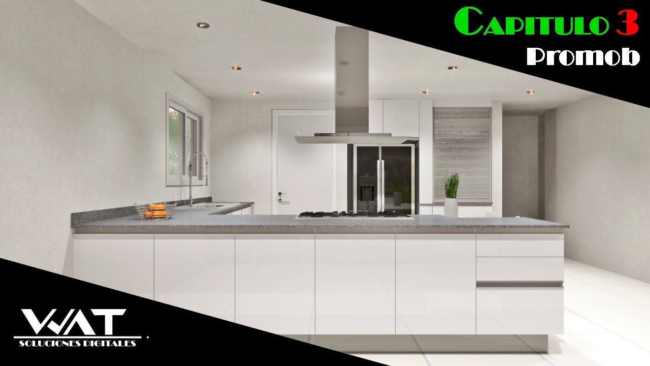 PROMOB Cocinas 3D - Módulos bajos - Capitulo  3