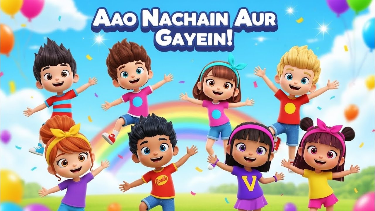 Aao Nachain Aur Gayein | Fun Kids Dance Song | Happy Kids Cartoon Song
