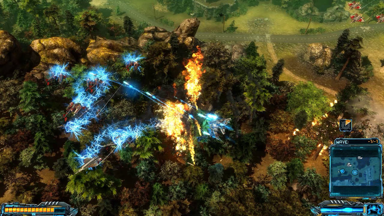 X-Morph: Defense - Fallen enemies set a forest on fire