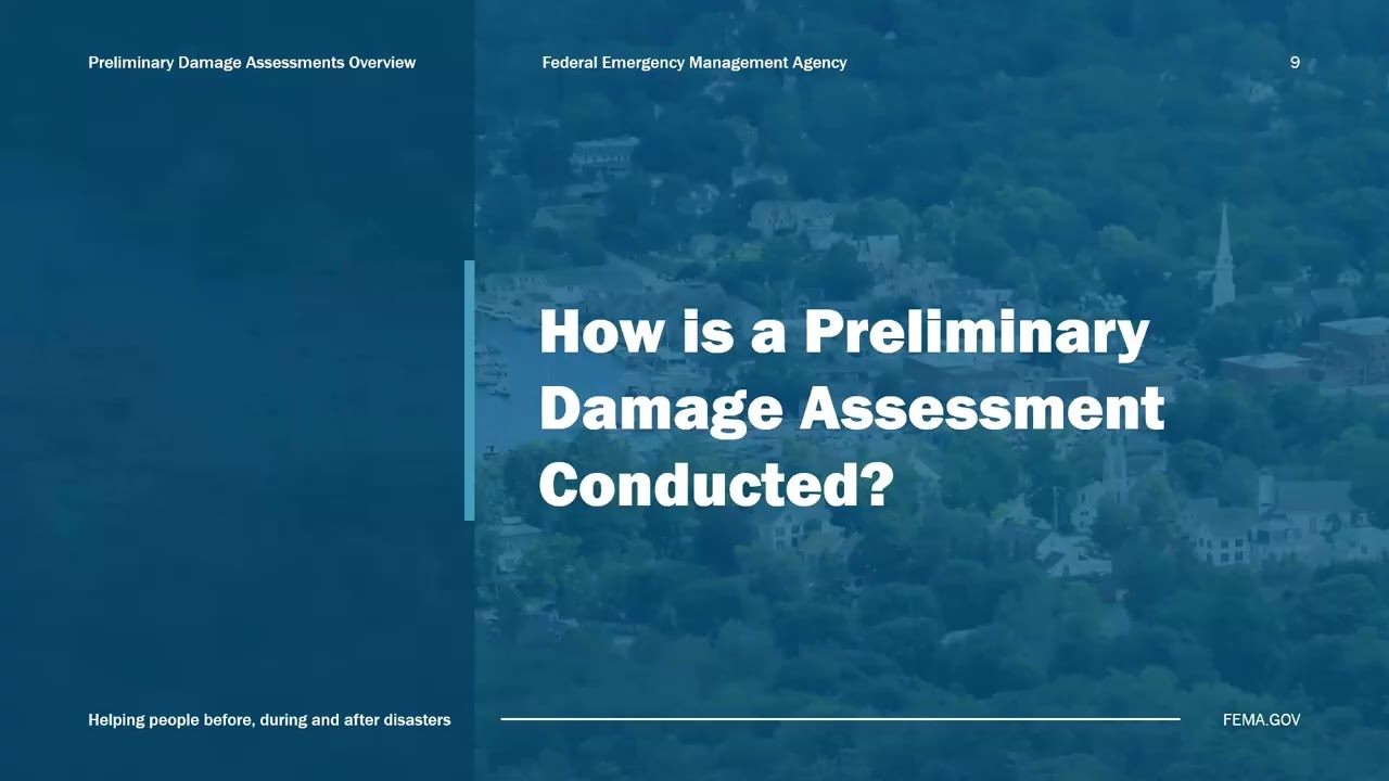 Preliminary Damage Assessment (PDA) Overview