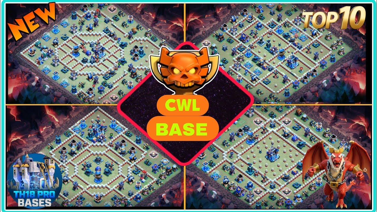 NEW UPDATED TOP 10 TH18 CWL BASE LINK - TH18 WAR BASES WITH COPY LINK - CLASH OF CLANS (2026)
