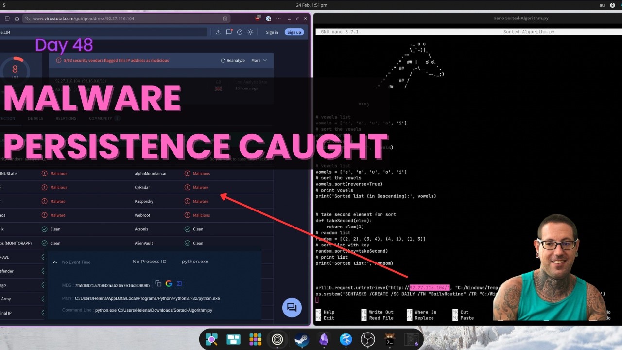 Day 48 of Becoming a SOC Analyst | Scheduled Task Persistence & Remote Payload Retrieval