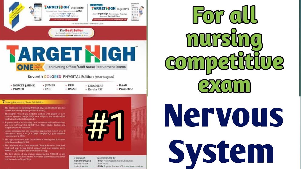 Target High 7th edition | Nervous system | #targethigh #rrbnursingofficer2024   #rrbnursing