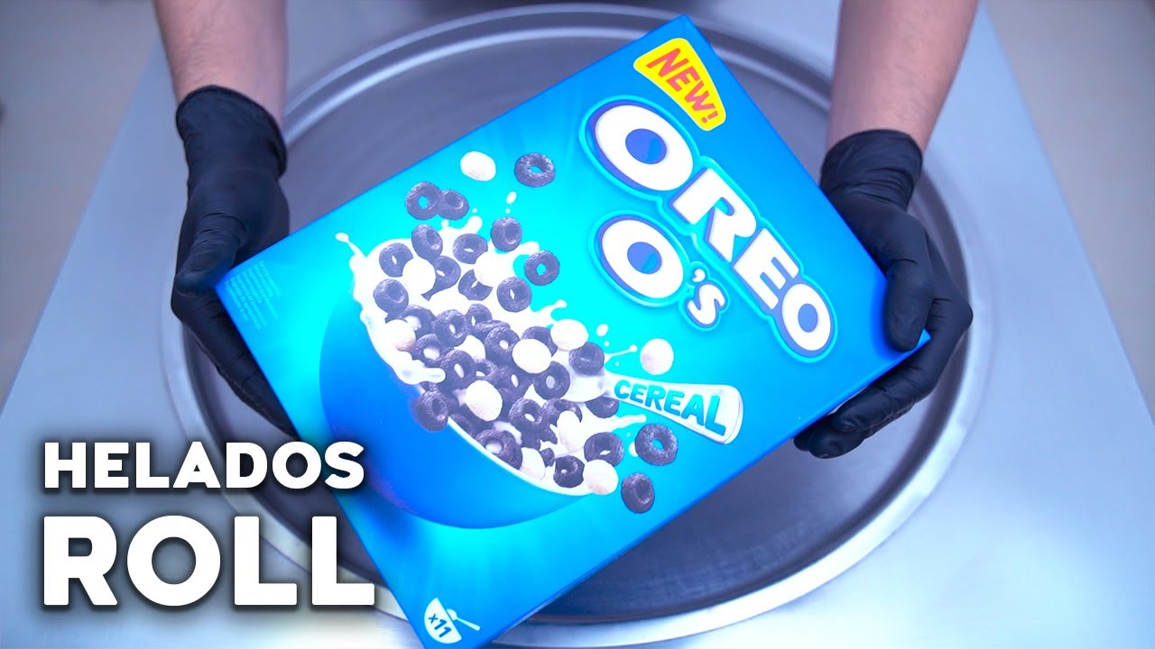 Helado de Oreo Cereales | Oreo's Cereal Ice Cream Rolls | Helado a la Plancha | Helados Roll | ASMR