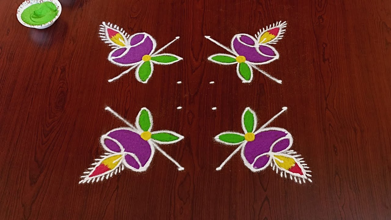 Beautiful Diwali rangoli with 6×6dots🌷|easy dheepavali rangoli||dheepam muggulu|#Rang Kaa Rangoli
