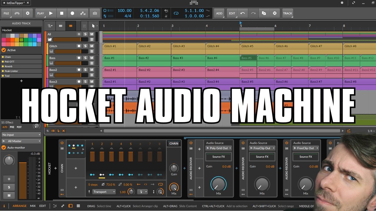 🤓 Audio Hocket Machine in Bitwig Studio - modulate between multiple audio sources