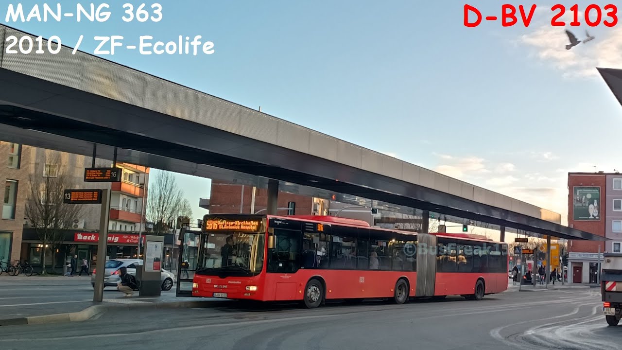 (SOUND) MAN-NG 363, D-BV 2103 des Busverkehr Rheinland [Bj. 2010/ZF-EcoLife] by BusFreak11