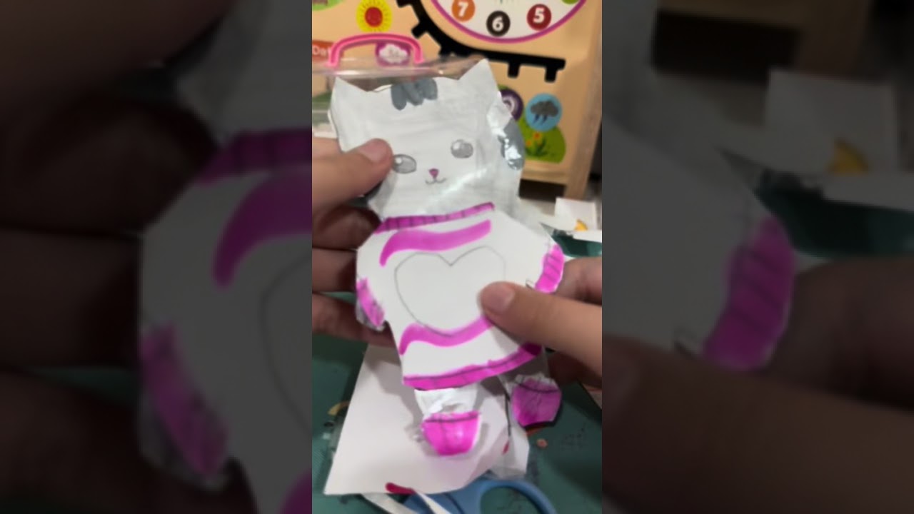 Cat Blind Bag 🐱💗💙 #diycrafts #blindbag 