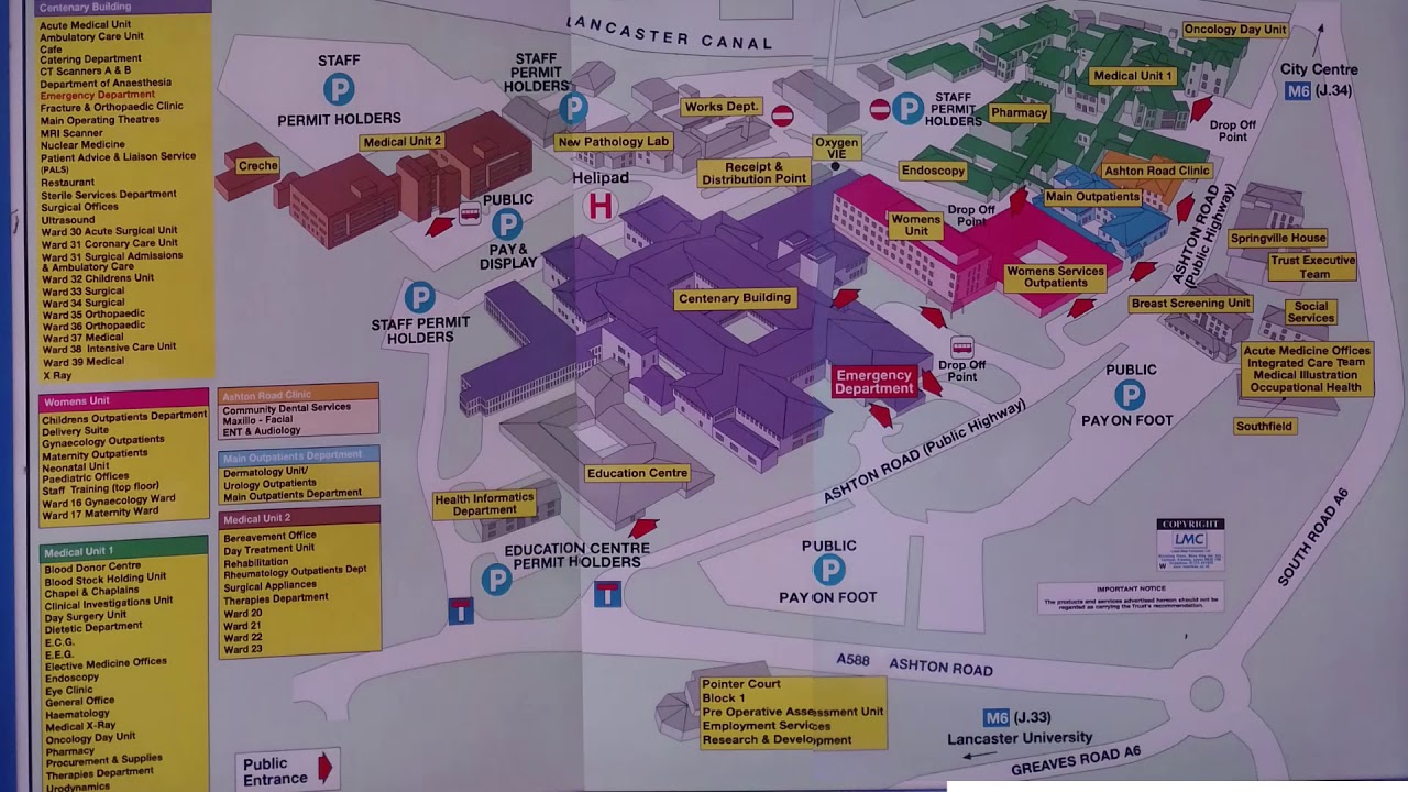 ROYAL LANCASTER INFIRMARY RLI FLOOR MAP HOSPITAL FLOOR PLAN
