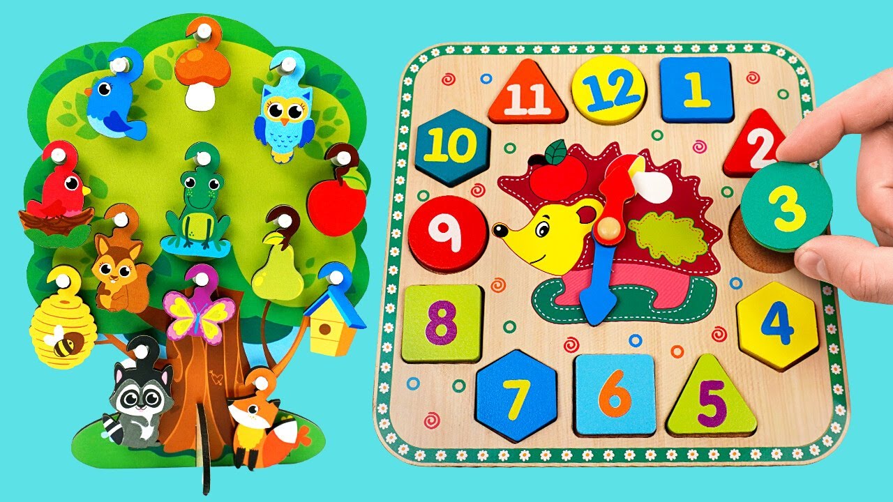 Numbers, Colors, Shapes and Vehicles 🚗🎨 Educational Puzzles for Toddlers
