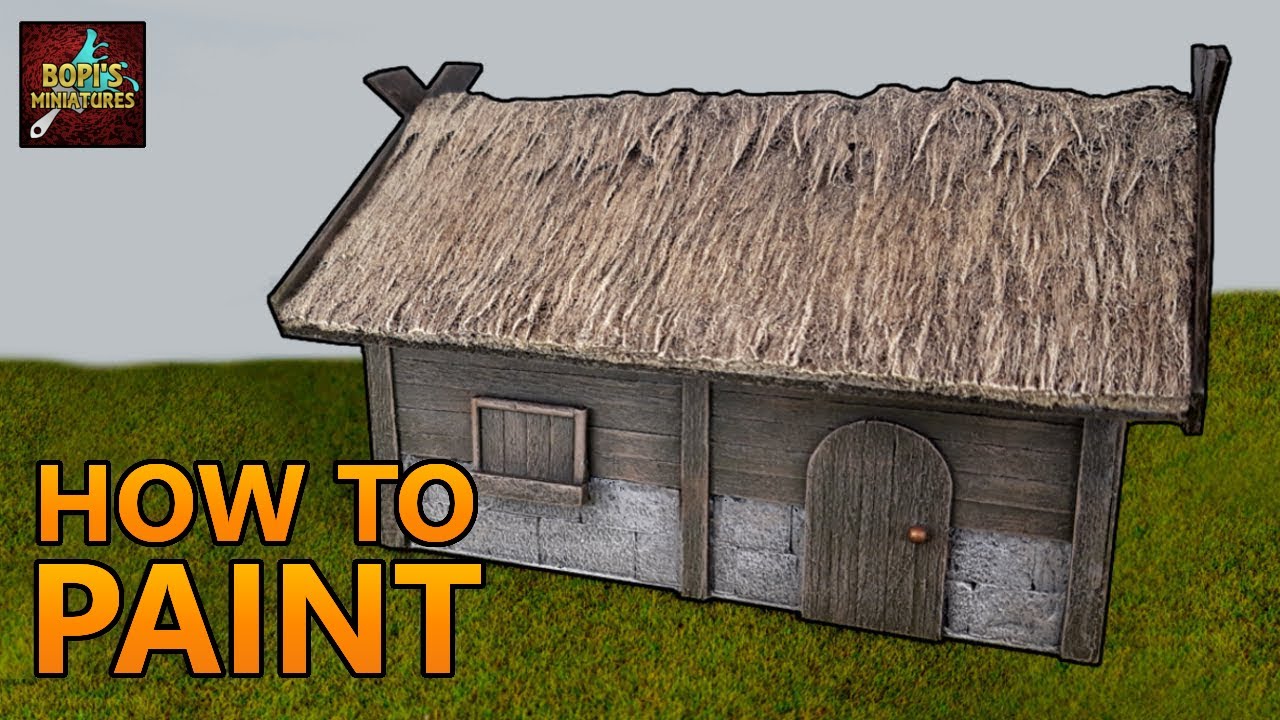 Rohan House with Thatched Roof - Paint Tutorial (Tabletop and Wargames Terrain)