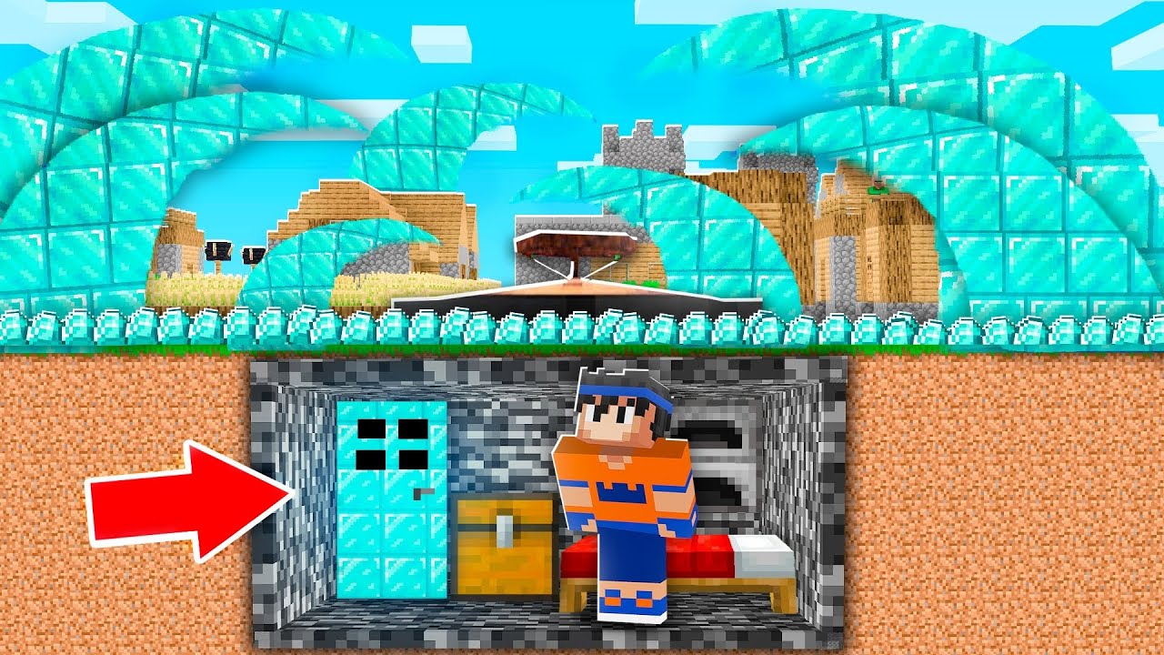 МЫ ДОСТАЛИ БУНКЕР из Bedrock ПРОТИВ ЦУНАМИ из АЛМАЗОВ в Minecraft!! ВЫЖИЛИ ЛИ МЫ?