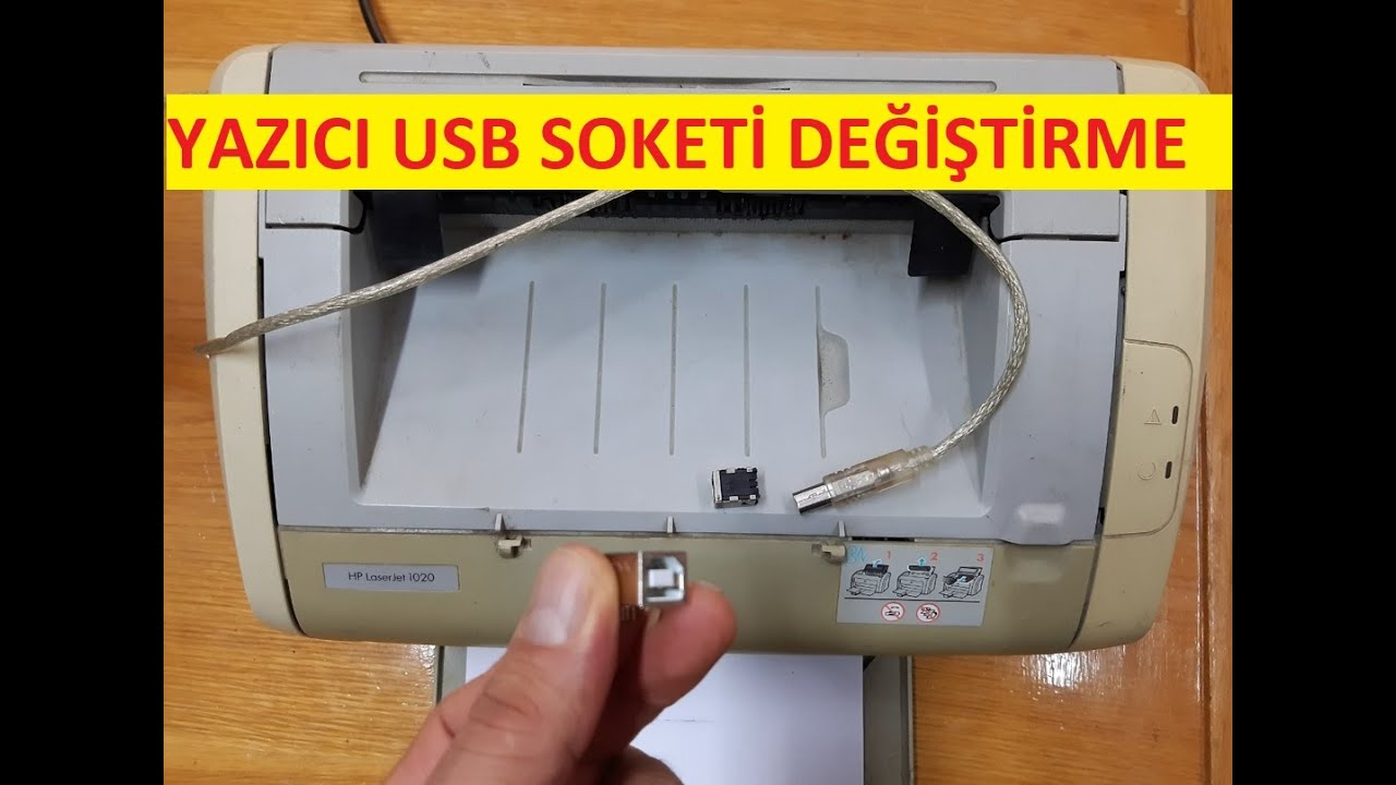Yazıcı soket tamiri / Yazıcı USB Soket Nasıl değiştirilir / Printer USB socket repair