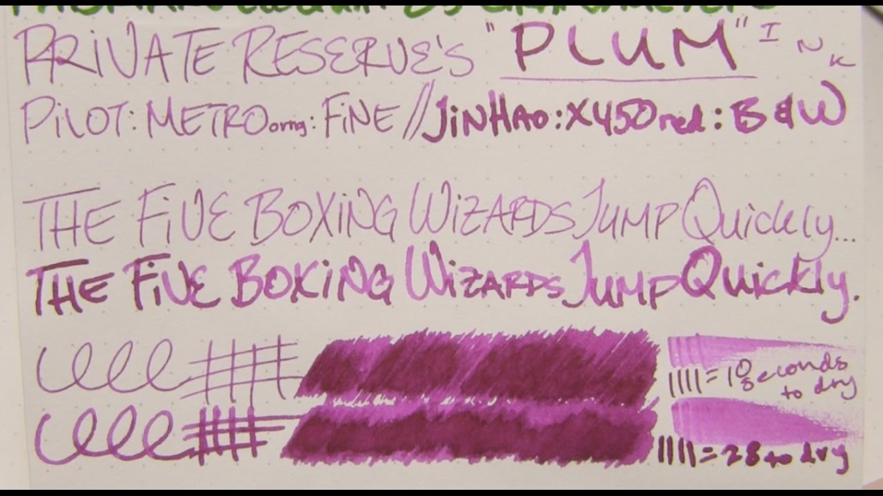 Ink Review: Private Reserve's 