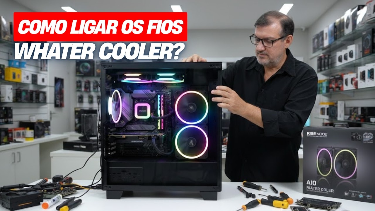 Como Ligar os Fios do Water Cooler Rise Mode Aura Ice Black?