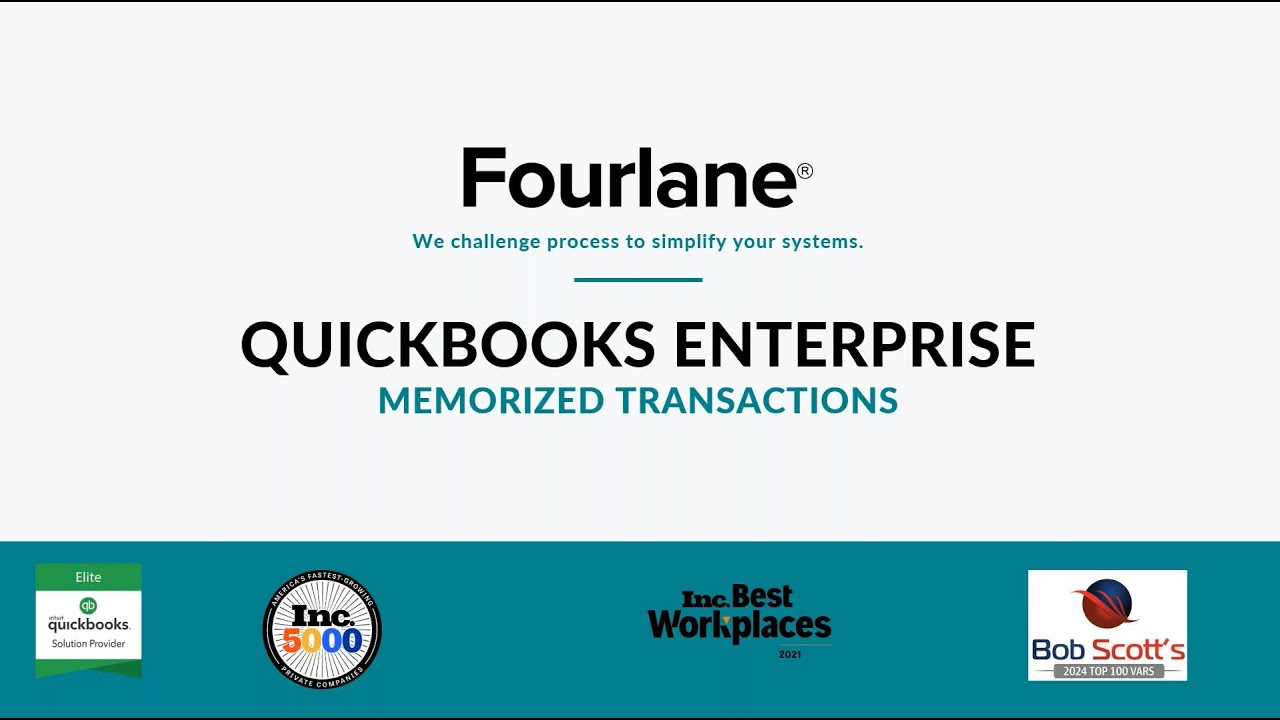 Экономьте время, используя запомненные транзакции в QuickBooks Enterprise