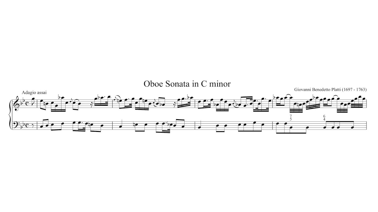 Giovanni Benedetto Platti – Oboe Sonata in C minor