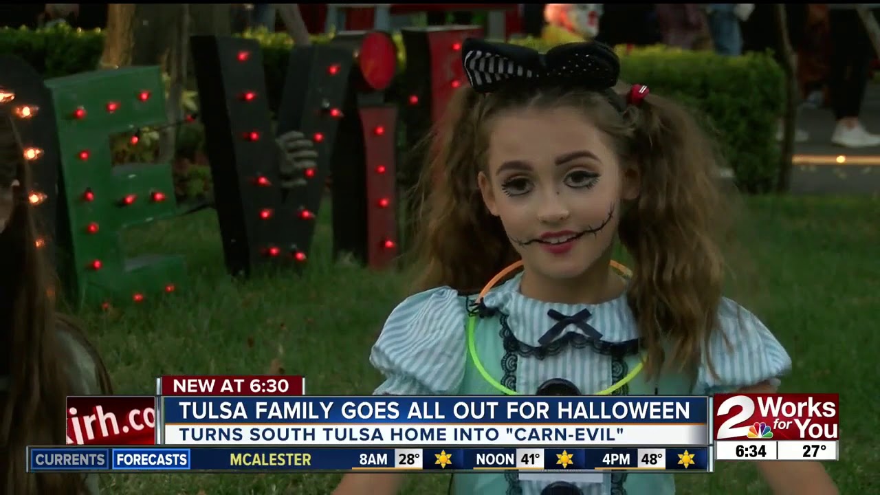 Tulsa family goes all out with creepy carnival display