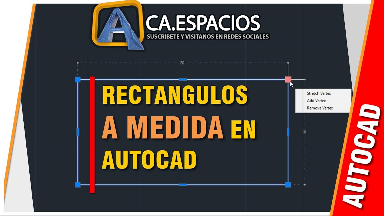 CREAR RECTANGULOS A MEDIDA EN AUTOCAD