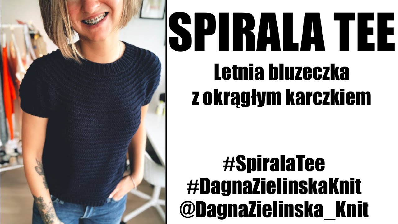 Spirala Tee. Bluzeczka z okrągłym karczkiem