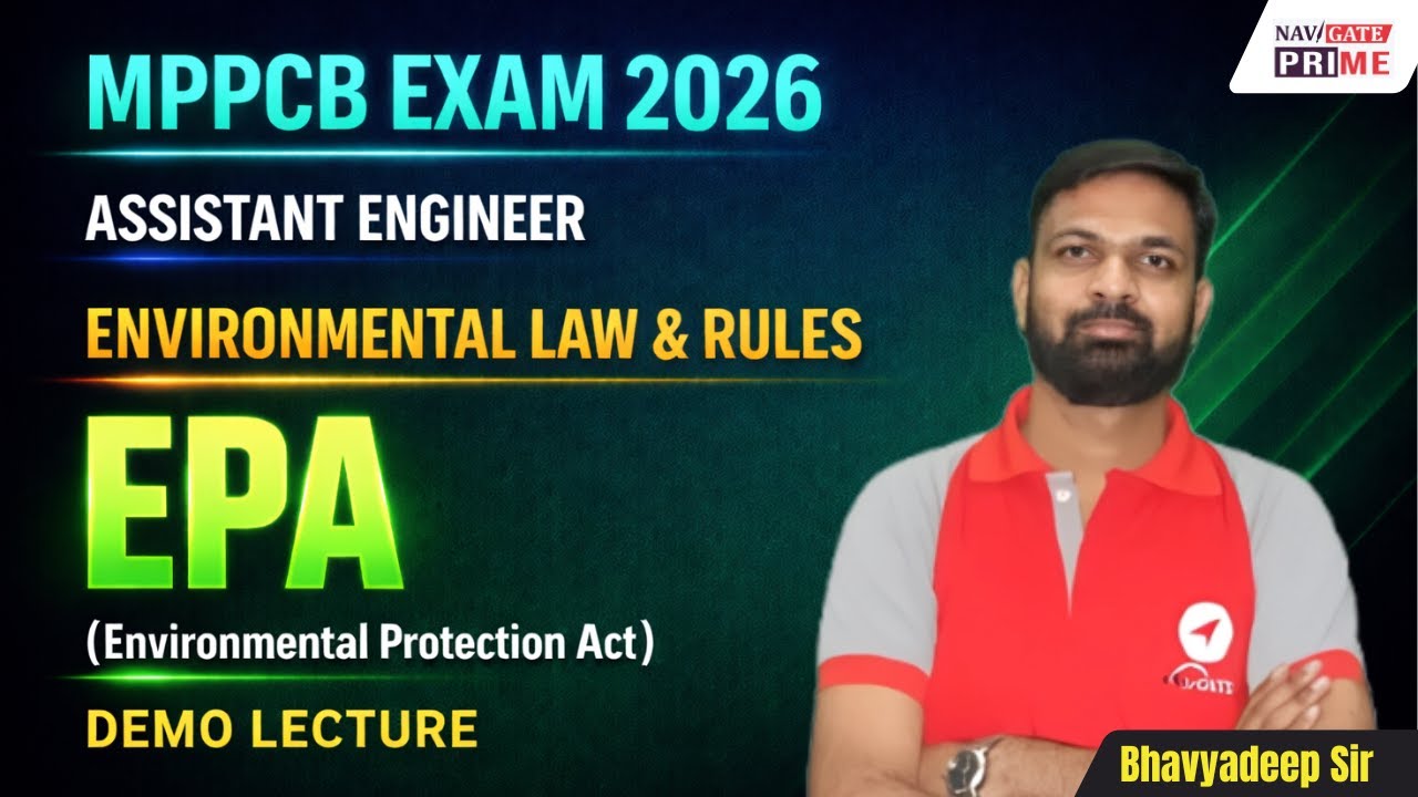 MPPCB-AE ENVIRONMENT 2026| EPA Envrinmental Protection Act| Laws & Rules |demo Lecture #mppcb