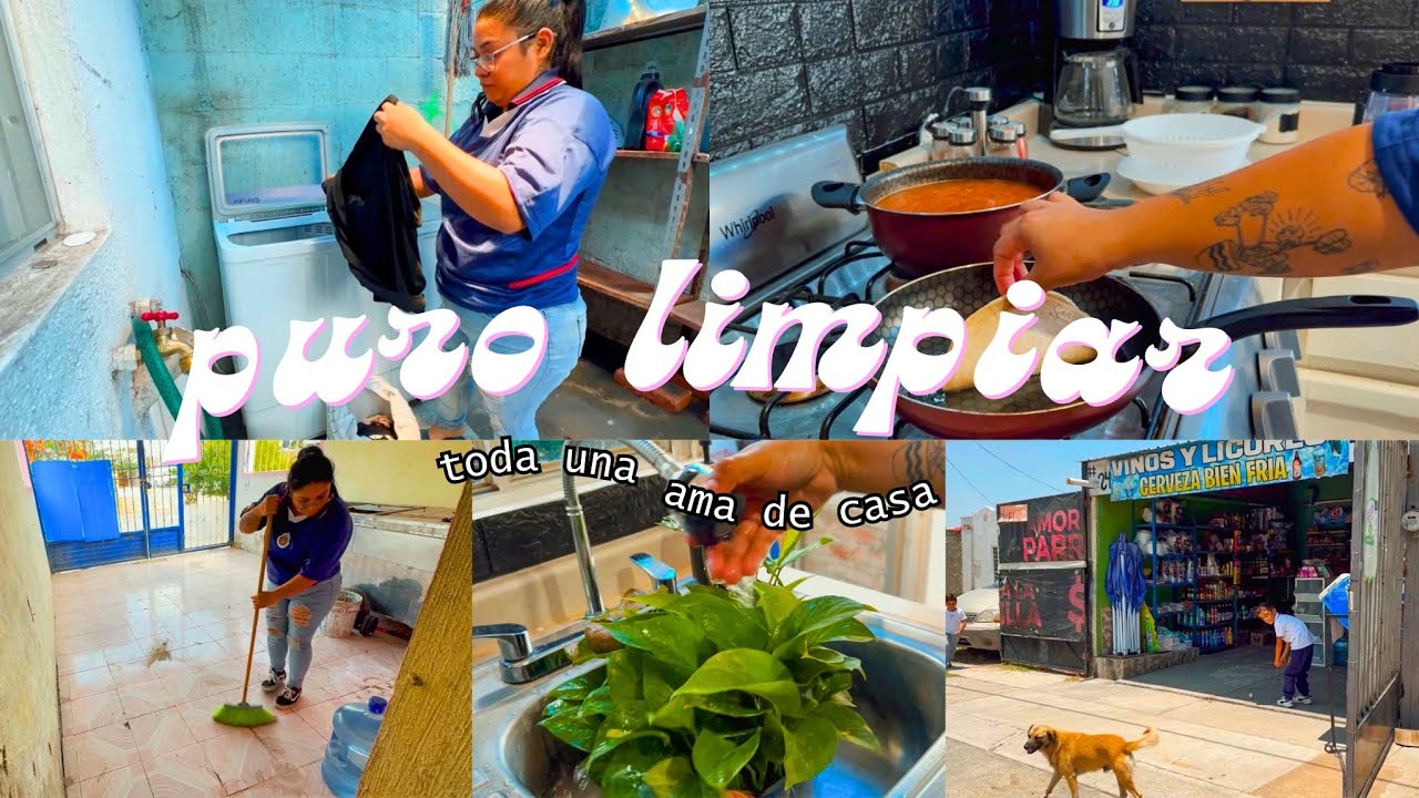 Casa impecable 🤌🏼 cocinando y lavando ✅ limpieza casita de infonavit / rutina diaria 🫶🏻
