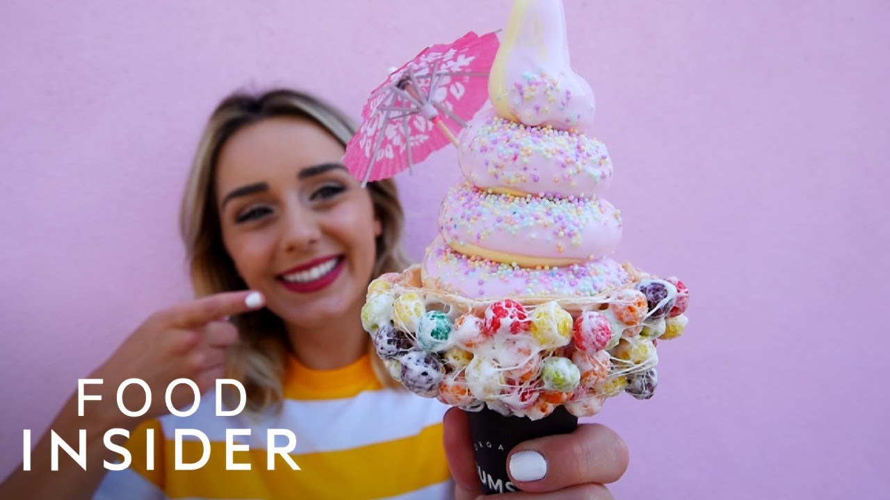 Soft Serve Ice Cream Comes In A Marshmallow Cereal Cone