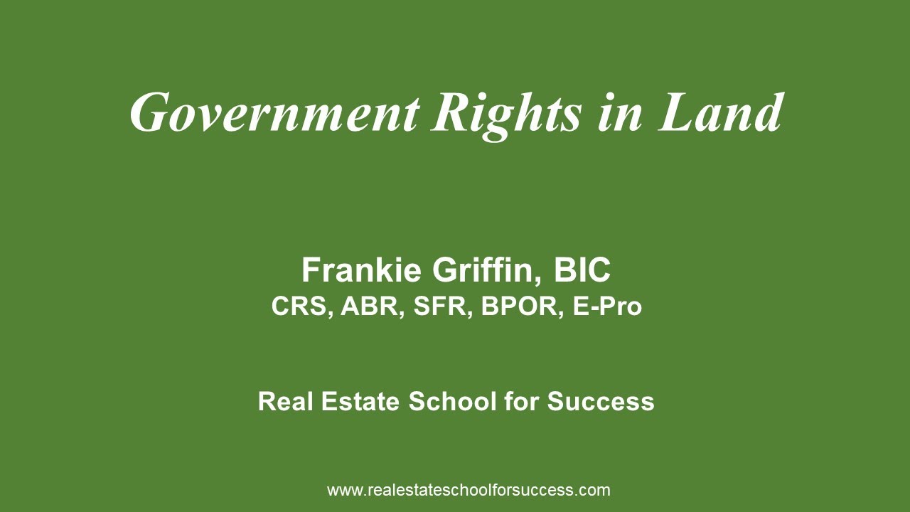Government Rights in Land