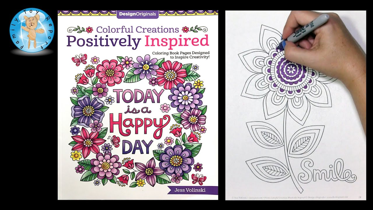 Colorful Creations Positively Inspired Coloring Book -- Family Toy Report