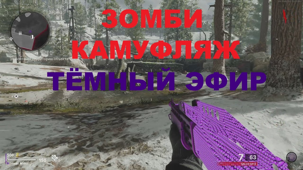 САМЫЙ КРУТОЙ КАМУФЛЯЖ ТЁМНЫЙ ЭФИР В ЗОМБИ COLD WAR