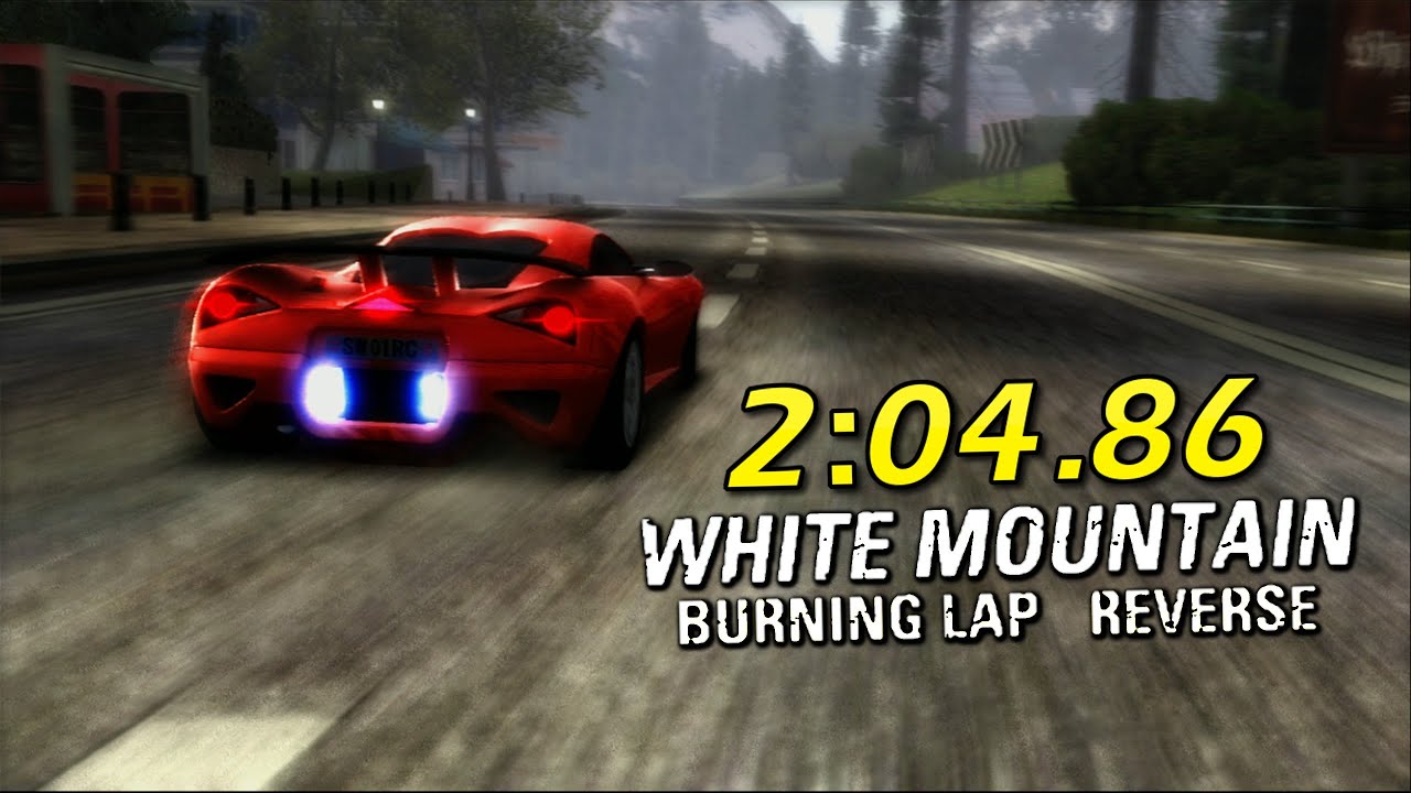 Burnout Revenge (Xbox 360) White Mountain Burning Lap Reverse [2:04.86]