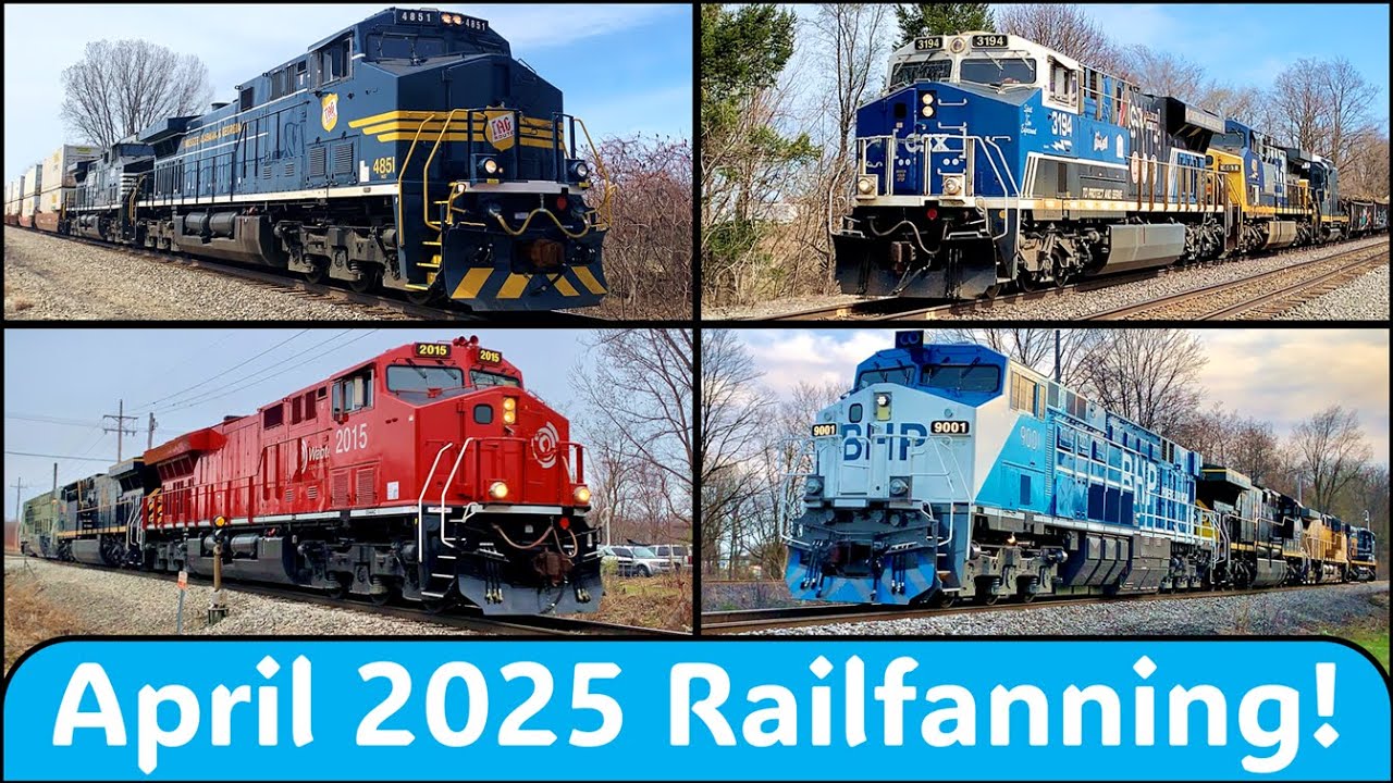April Railfanning Highlights! New TAG Heritage Unit, CSX 3194 Lead Slug, BHP Battery Engines & More!