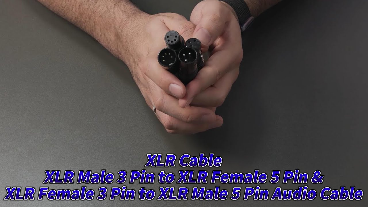 🎤 J&D XLR Cable &ndash; Reliable 3-Pin to 5-Pin Connection! 🎶✨