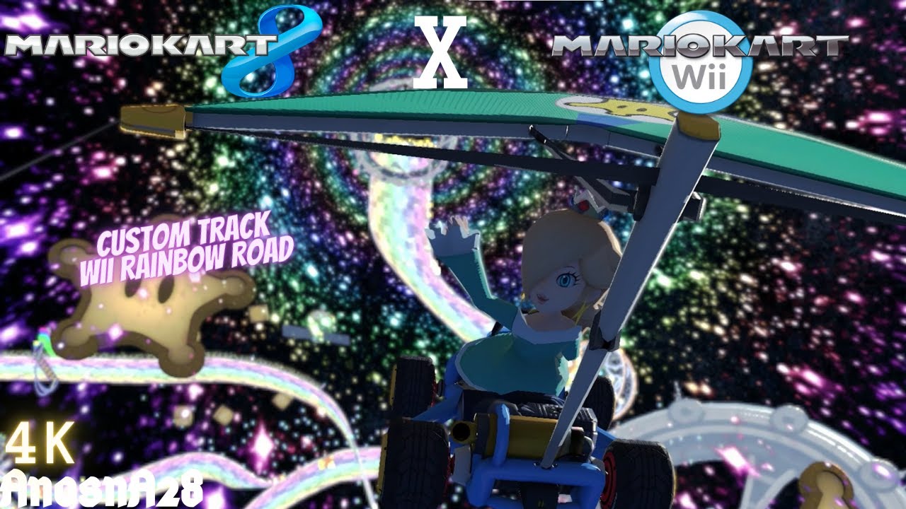Mario kart 8: CT Wii Rainbow Road [4K]