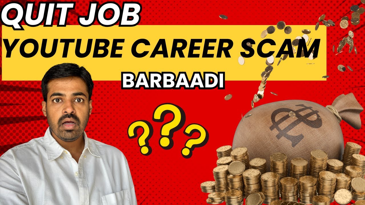🔥 Reality of YouTube Career | Why you should not QUIT your JOB or STUDIES for YouTube career