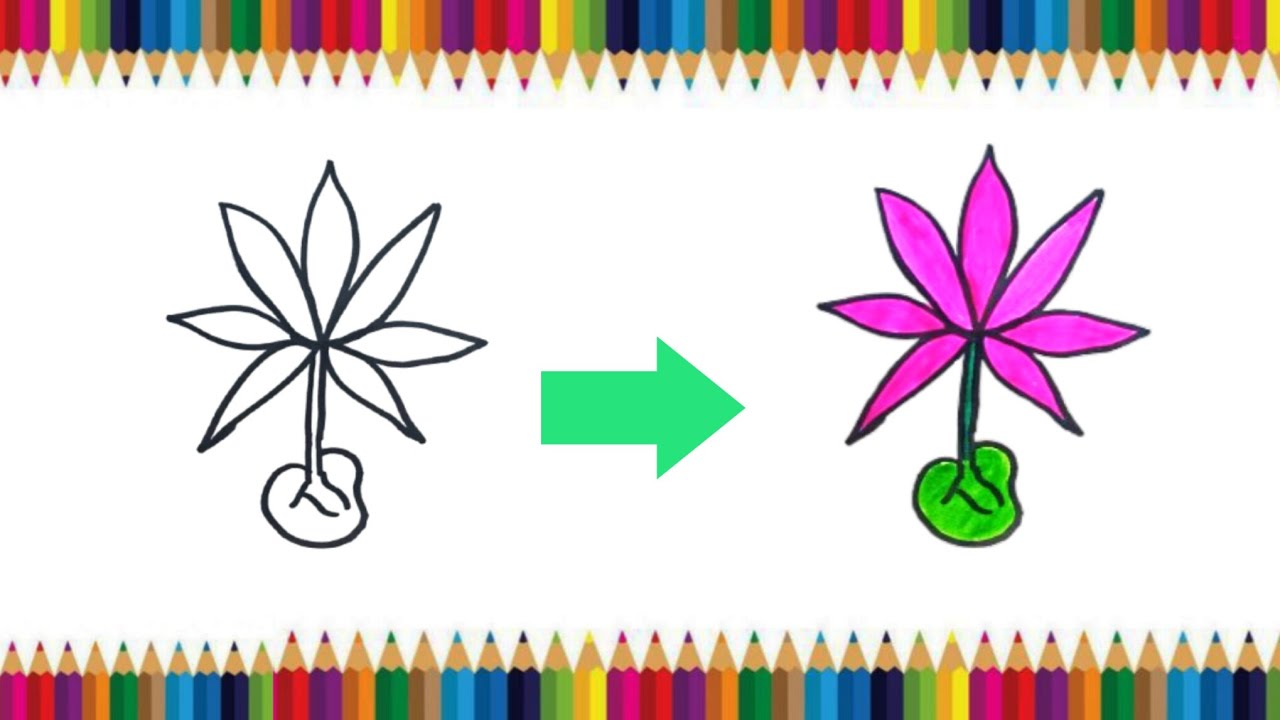 Lotus Drawing 🖌️// For Kids 👀// Easy to Draw 😁// Like and Subscribe ❤️😌