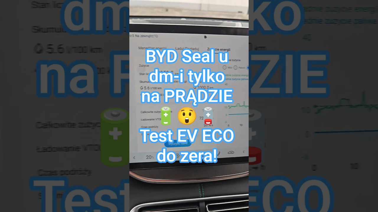BYD SEAL U dm-i Boost ~120 km tylko na PRĄDZIE?! 🔋😮 Test EV ECO 3s prawdziwy test zasięgu!