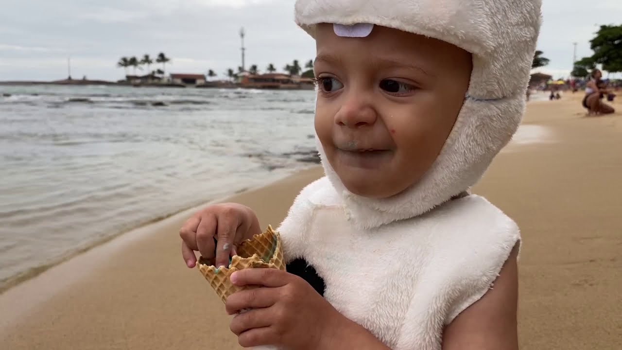 Brincando na praia