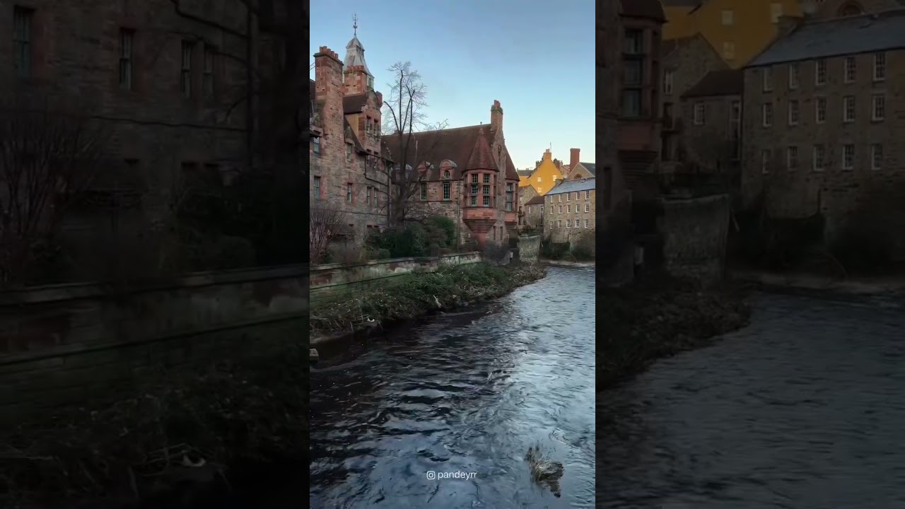 An evening in Winter ❄️ 📍 Dean Village, #Edinburgh