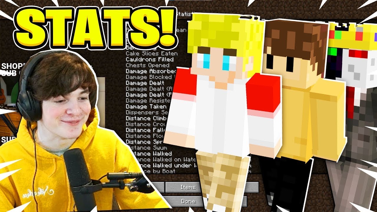 TommyInnit, Wilbur Soot, Ranboo & Tubbo COMPARE Their Minecraft Stats! DREAM SMP