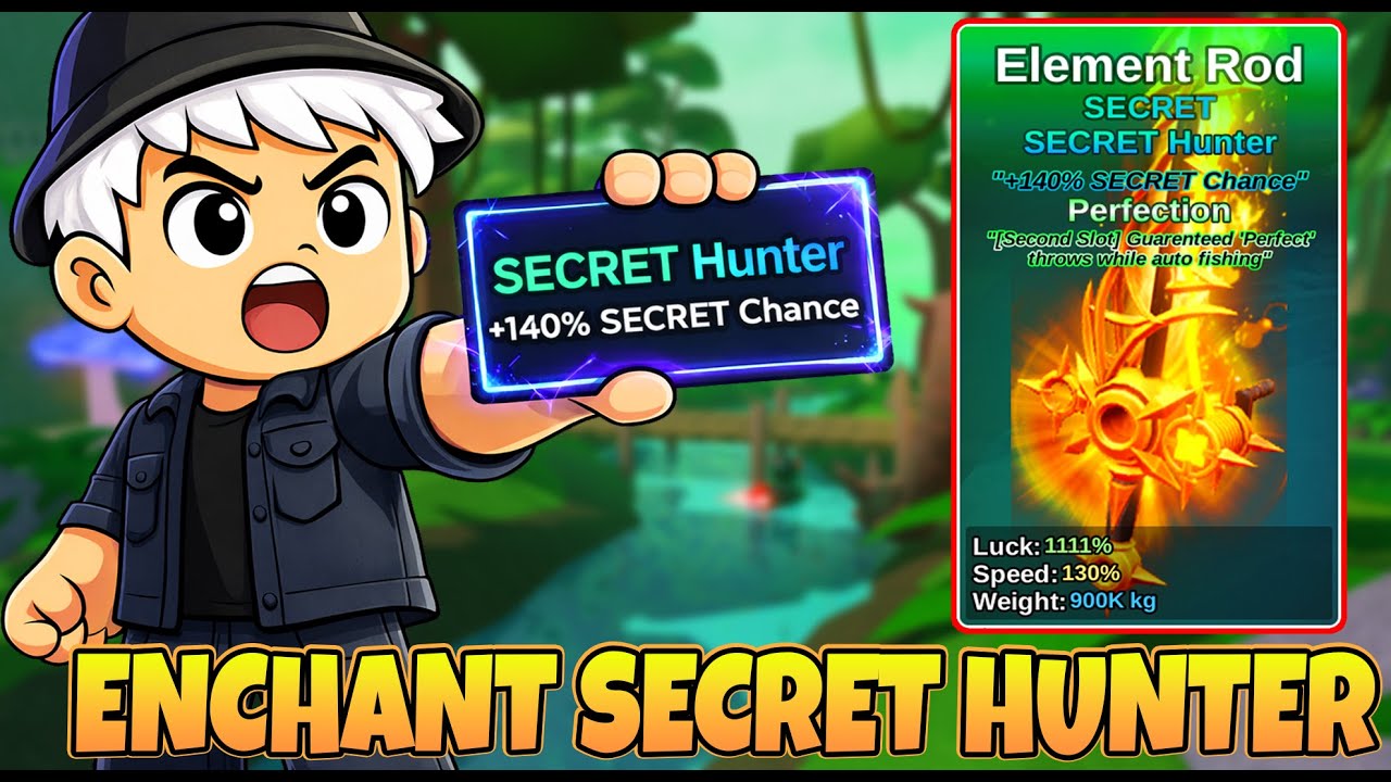 AKHIRNYA AKU MENDAPATKAN ENCHANT SECRET HUNTER YANG BIKIN PANEN SECRET DI FISH IT ROBLOX!