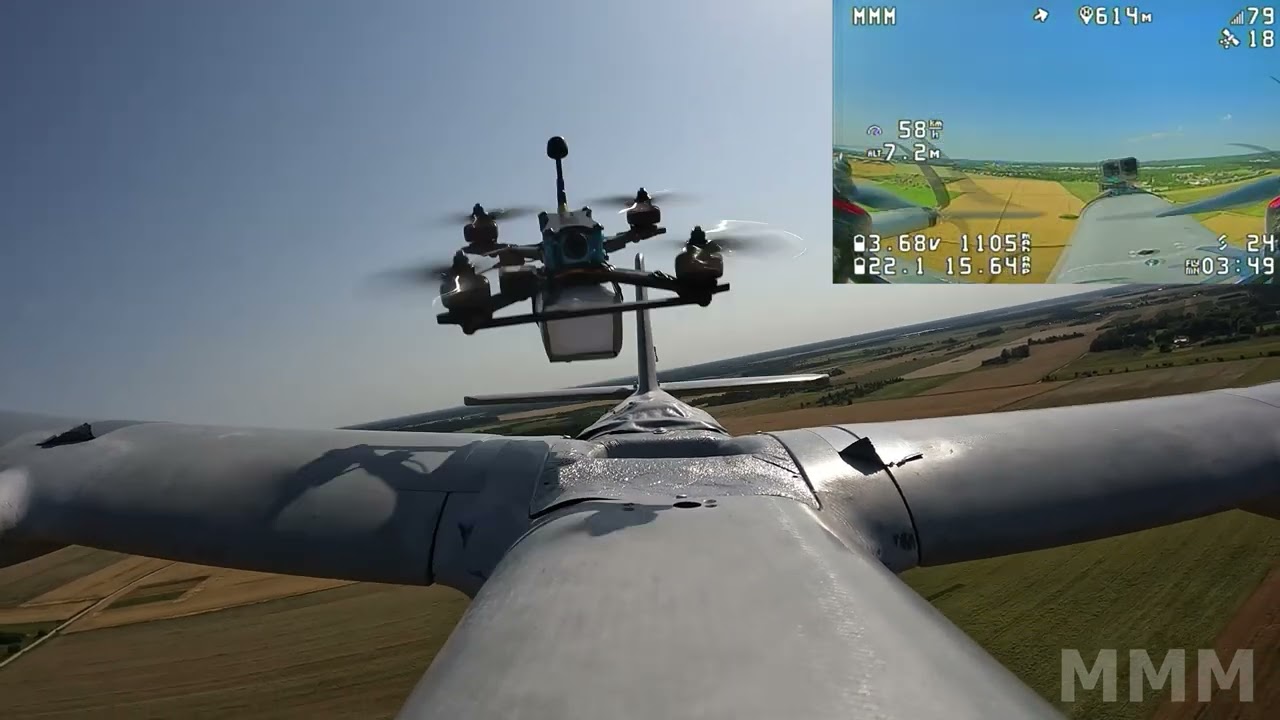 Trying to land on flying plane