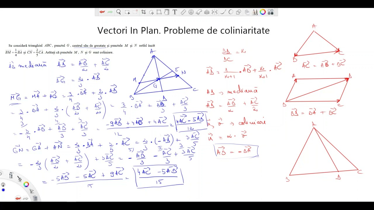 Vectori. Probleme de coliniaritate