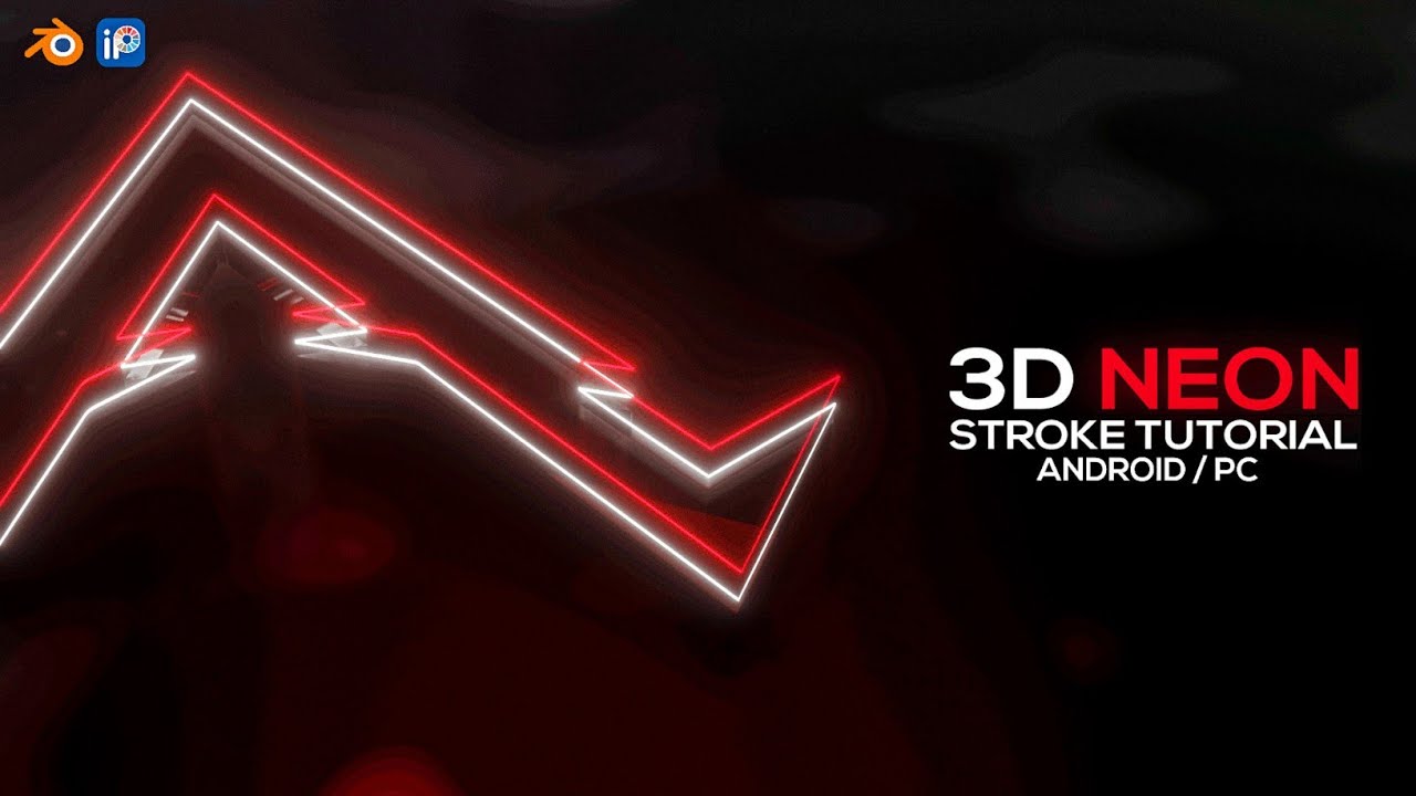 Create 3D neon strokes on Android / PC | Blender + Ibis tutorial | Blender to render #3