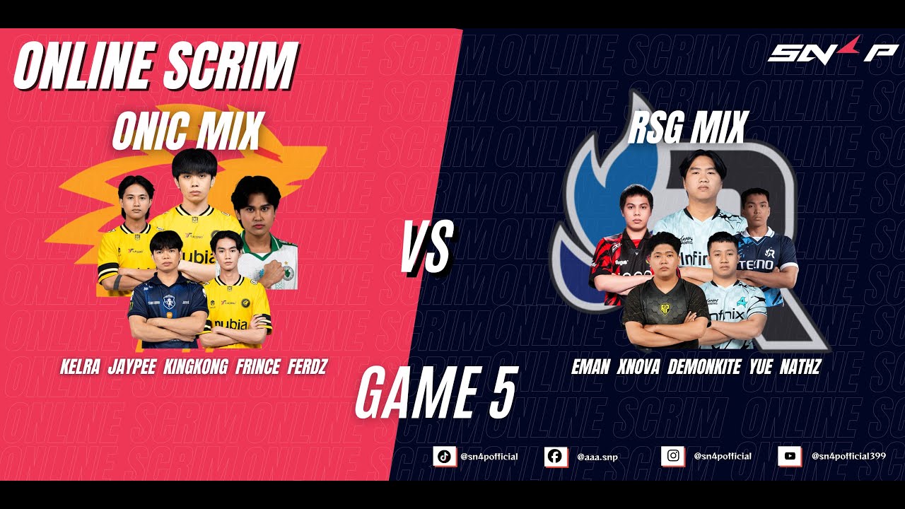 ONIC MIX VS RSG MIX GAME 5 VALENTINA GOLD NI KELRA + JAYPEE/KINGKONG COMBO?