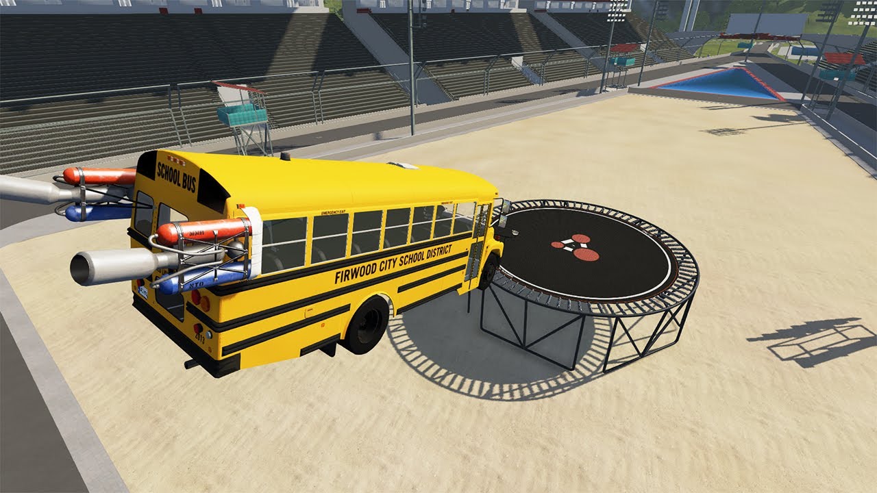 Car Stunts VS Trampoline | BeamNG.Drive