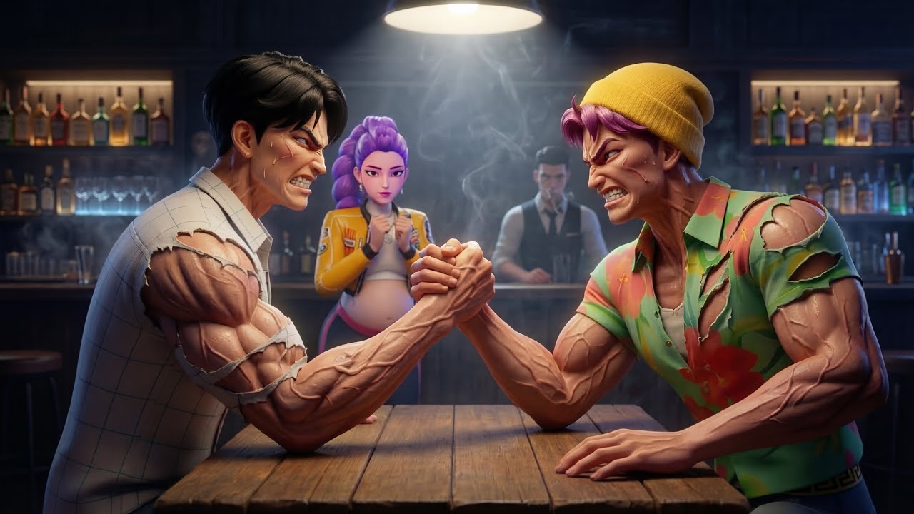 Jinu VS Abby | The Arm Wrestling Match 🔥 | KPOP DEMON HUNTERS
